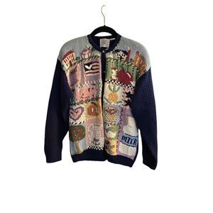 Cape isle knitters vintage, women’s hand, knitted cardigan, sweater, S/med￼